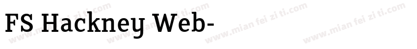 FS Hackney Web字体转换